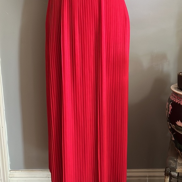 Red Tracy Reece (Anthropology )pleated dress - Picture 3 of 5